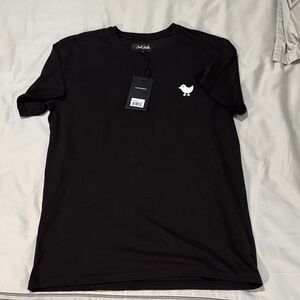 Bad Birdie Black Short Sleeve Tee with White Logo